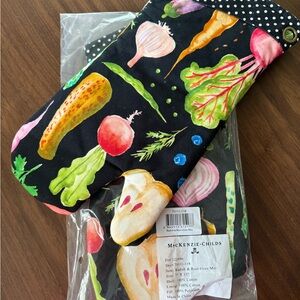 Mackenzie Childs Radish & Root oven mitts